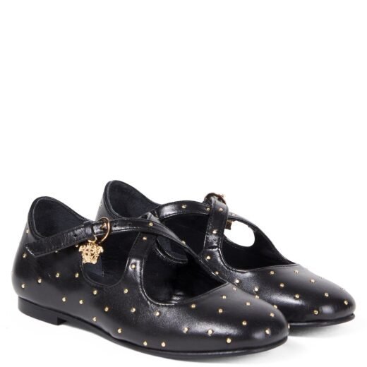 Versace Ballerines Medusa en cuir à ornements
