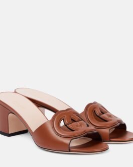 Mules Interlocking G en cuir
