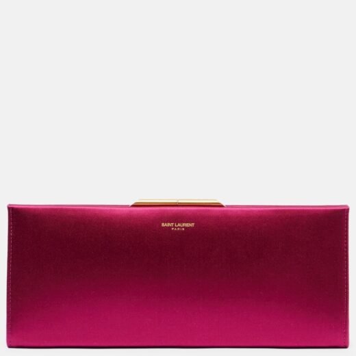 Saint Laurent Pochette Midnight Small en satin