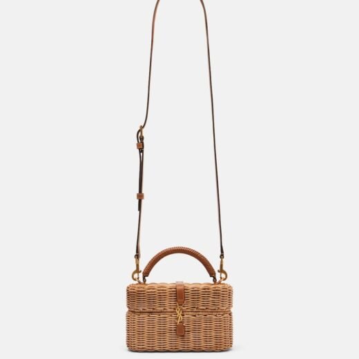 Saint Laurent Vanity case Gaby en osier et cuir