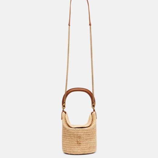 Saint Laurent Sac seau Gaby en raphia