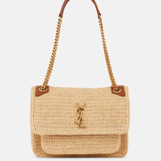 Saint Laurent Sac Niki Medium en raphia