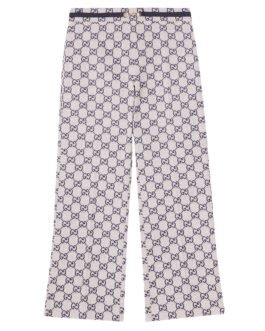 Pantalon droit en jacquard GG