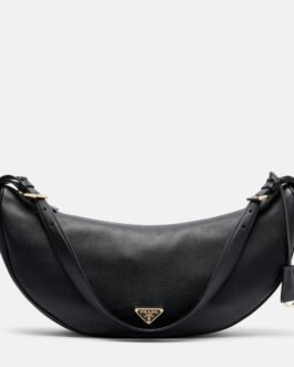 Sac Prada Demi-Lune Large en cuir