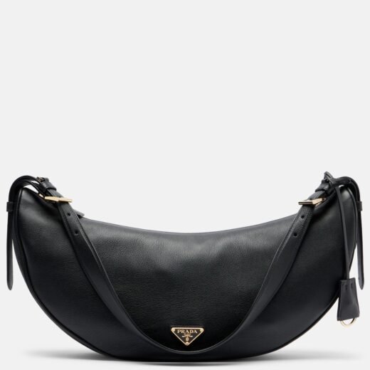 Prada Sac Demi-Lune Large en cuir