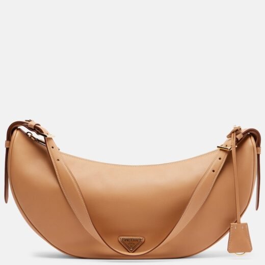 Prada Sac Demi-Lune Large en cuir