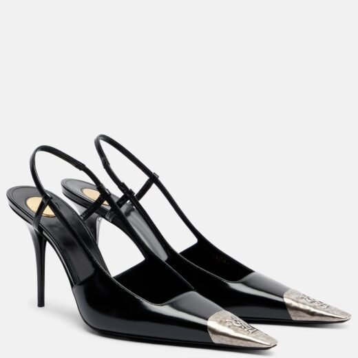 Saint Laurent Escarpins slingback Jeanne 90 en cuir