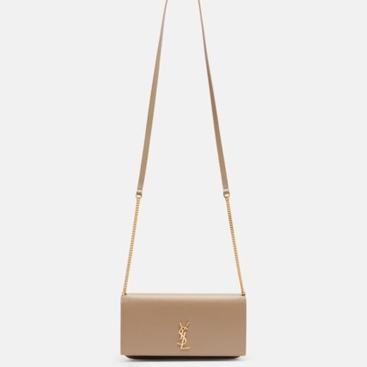 Saint Laurent Pochette pour téléphone Cassandre en cuir