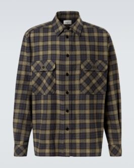 Surchemise en laine à carreaux