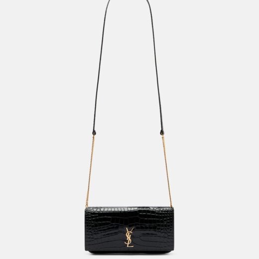 Saint Laurent Pochette pour téléphone Cassandre Mini en cuir