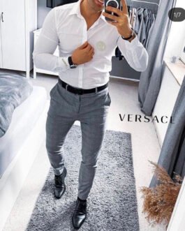 verasce || chemise homme à imprimé logo medusa doré
