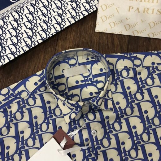 Dior Chemise en coton jacquard à logo intégral
