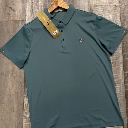 Burberry Polo d'été de luxe en soie glacée fine, sans coutures et respirant