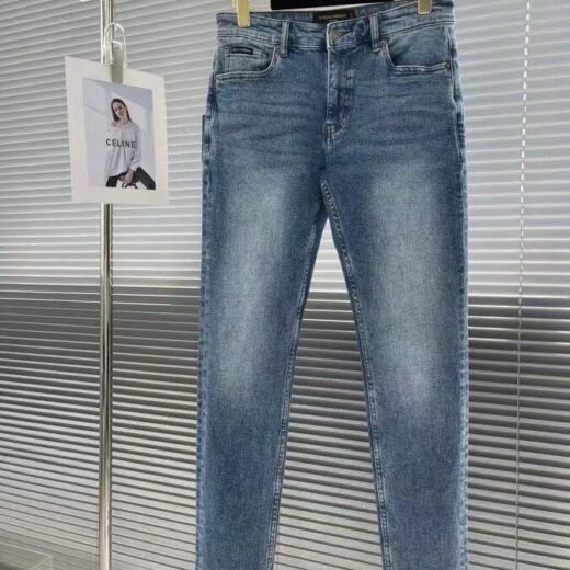 Dolce & Gabbana Jeans en denim bleu clair avec plaque logo
