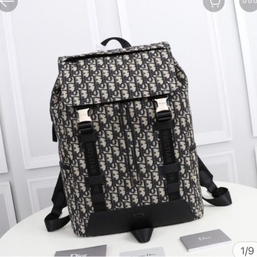 Dior Sac à dos Explorer en jacquard oblique noir/beige
