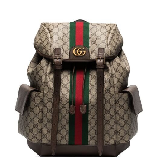 Gucci Sac à dos Ophidia taille moyenne NOIR / MARRON