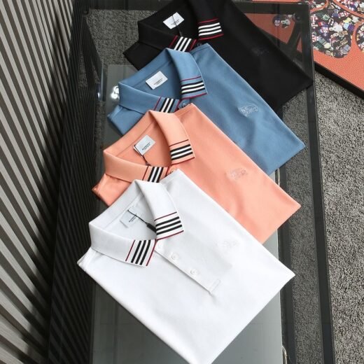 Burberry Polos de marque pour homme avec col
