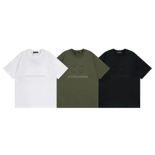 Dolce & Gabbana T-shirt en coton avec broderie DG et patch