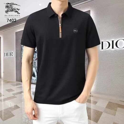 Burberry T-shirt zippé premium pour homme