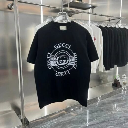Gucci T-shirt noir avec logo imprimé Record