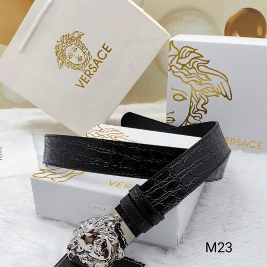 Versace Ceinture en cuir à tête de Méduse