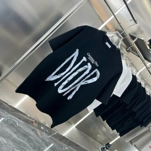 Dior ET SHAWN T-SHIRT OVERSIZE À LOGO NOIR