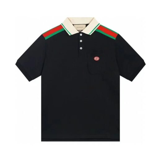 Gucci Polo en coton avec G entrelacés