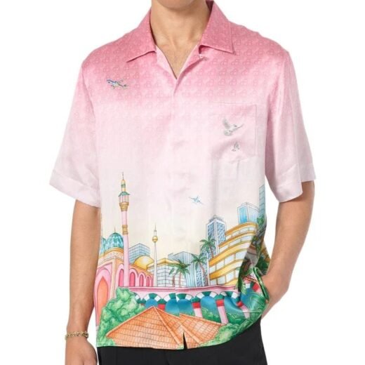 Casablanca Chemise en soie Morning City View