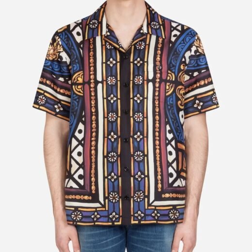 Dolce & Gabbana Chemise hawaïenne en soie à imprimé lion