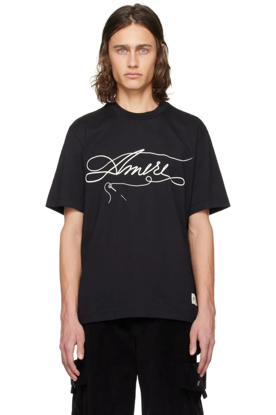 AMIRI || T-shirt en coton à coutures contrastantes coupe standard