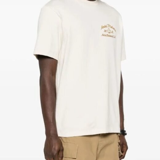 AMIRI T-shirt en coton imprimé moteurs / BLANC