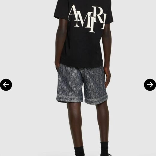 AMIRI T-shirt noir à logo décalé pour homme