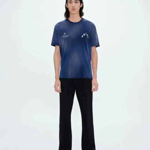 AMIRI T-shirt vintage à logo universitaire / Bleu