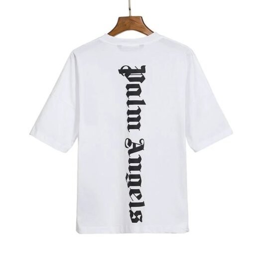 Palm Angels T-shirt ras du cou oversize en coton blanc avec logo imprimé