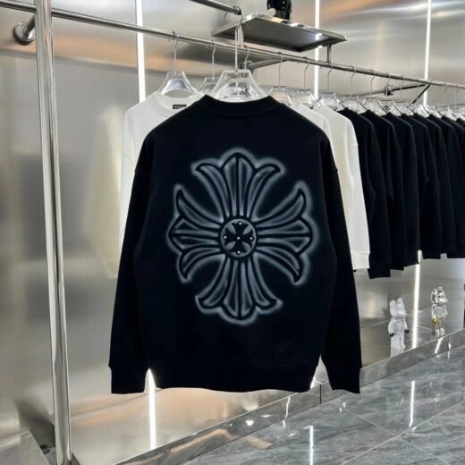 Chrome Hearts Sweat-shirt ras du cou noir orné