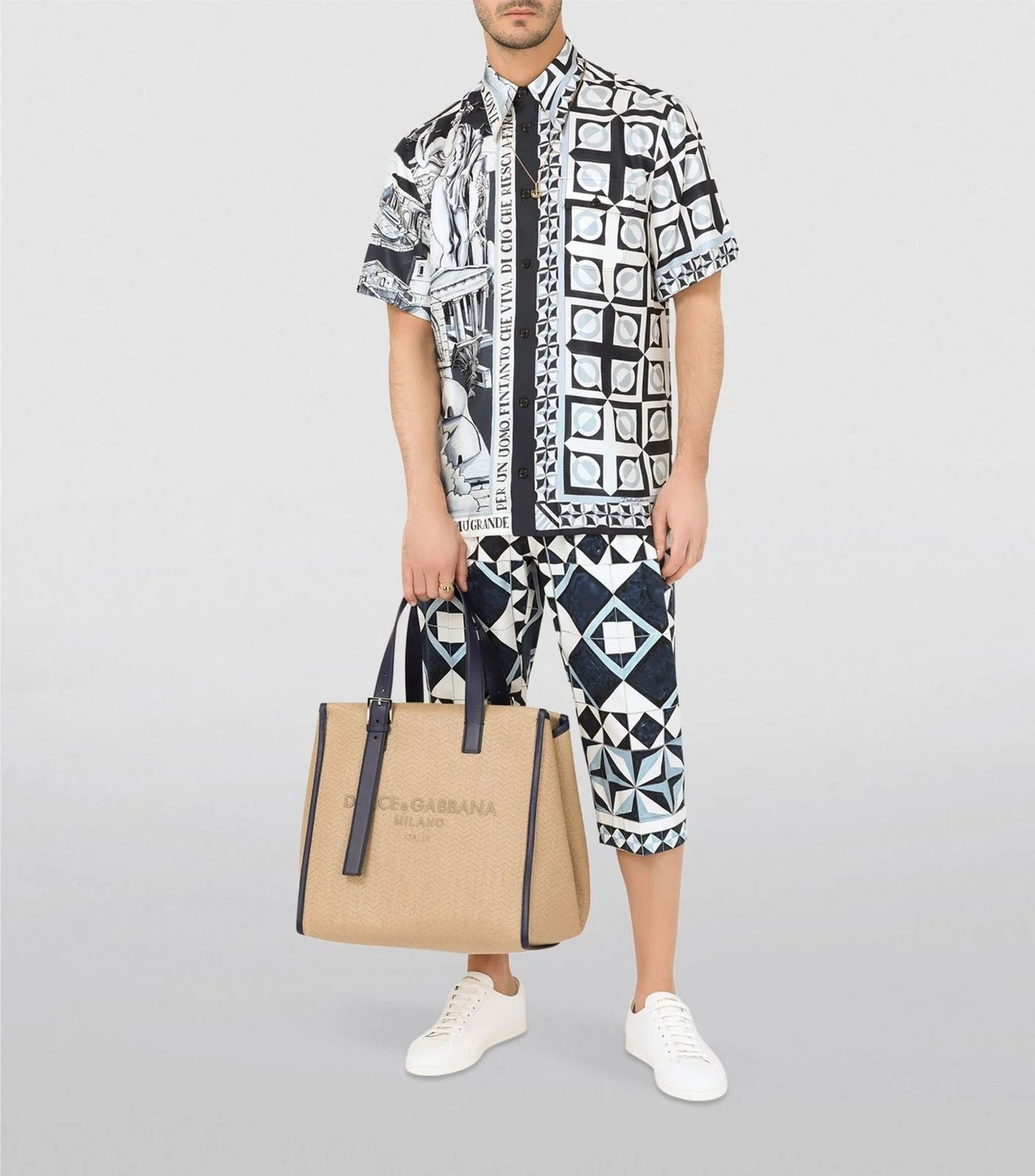 DOLCE & GABBANA || Chemise hawaïenne en soie imprimée