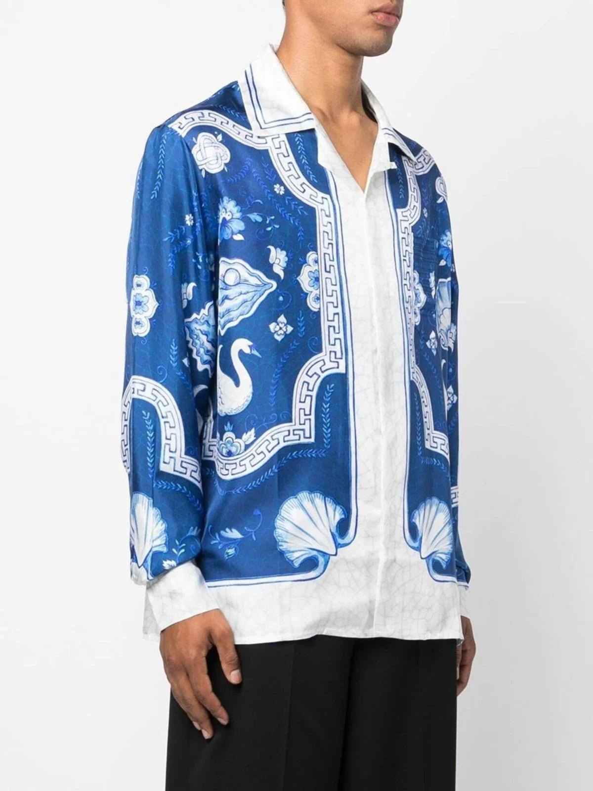 CASABLANCA || Chemise bleue « Plat à Dessert »
