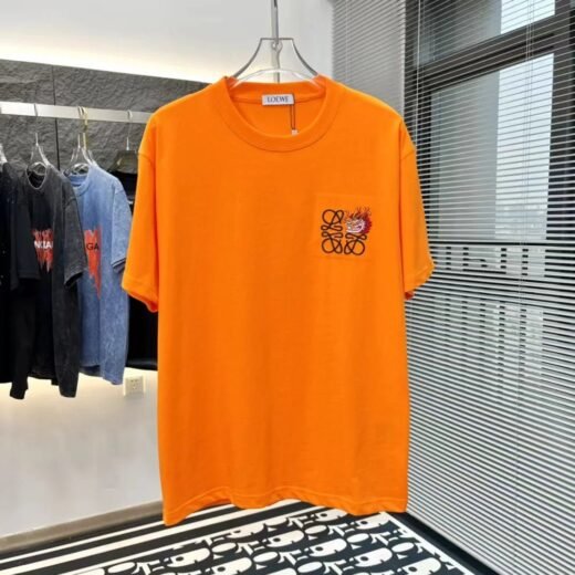 Loewe T-shirt à manches courtes avec logo Anagramme / ORANGE