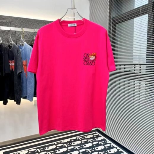 Loewe T-shirt manches courtes avec logo Anagramme / ROSE
