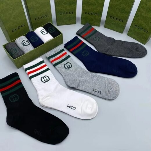 Gucci Chaussettes en coton mélangé GG (lot de cinq)