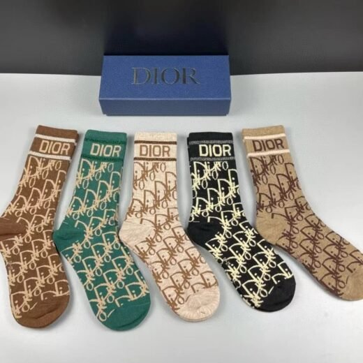 Dior Chaussettes Homme Oblique Intarsia (Pack De Cinq Paires)