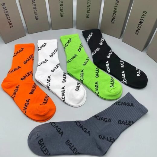 Balenciaga Chaussettes à logo Blenciaga (coffret de cinq paires)