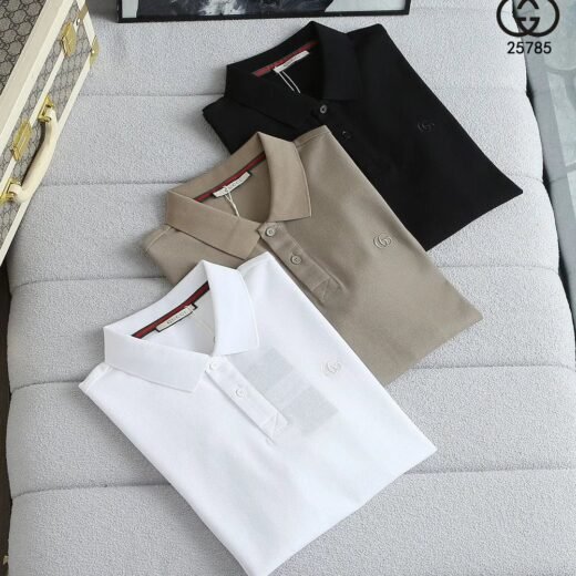 Gucci Polo classique en coton piqué avec logo GG