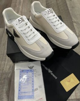 Baskets d'entraînement à logo métallique contrasté pour homme EMP*RIO ARM*NI