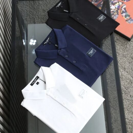 Dolce & Gabbana Polo en coton avec logo métallique