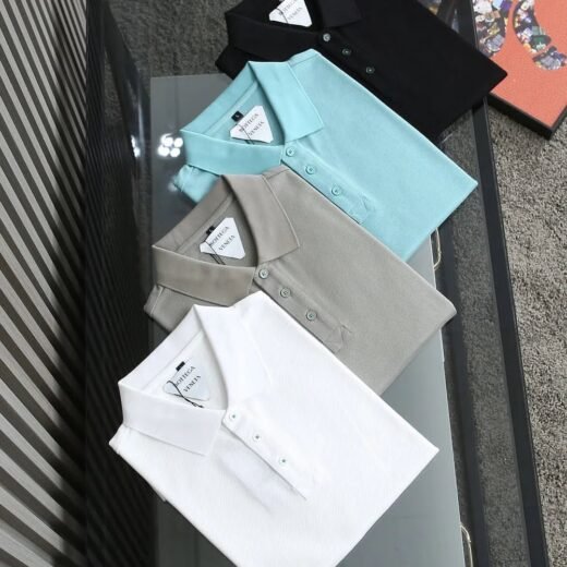 Bottega Veneta VENETTA Polo en piqué de coton à col uni pour homme