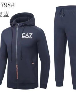 EA7 EMP*RIO ARM*NI || Survêtement à capuche coupe classique avec logo contrasté