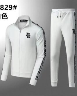 DOLCE GABBANA || Survêtement en tricot à col cheminée et logo DG; coupe fuselée