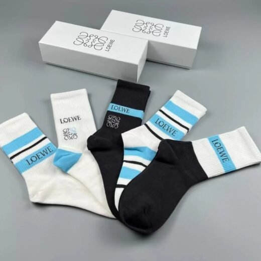 Loewe Lot de cinq paires de chaussettes mi-mollet