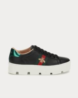 Baskets basses à plateforme en cuir Gucci Ace Nero